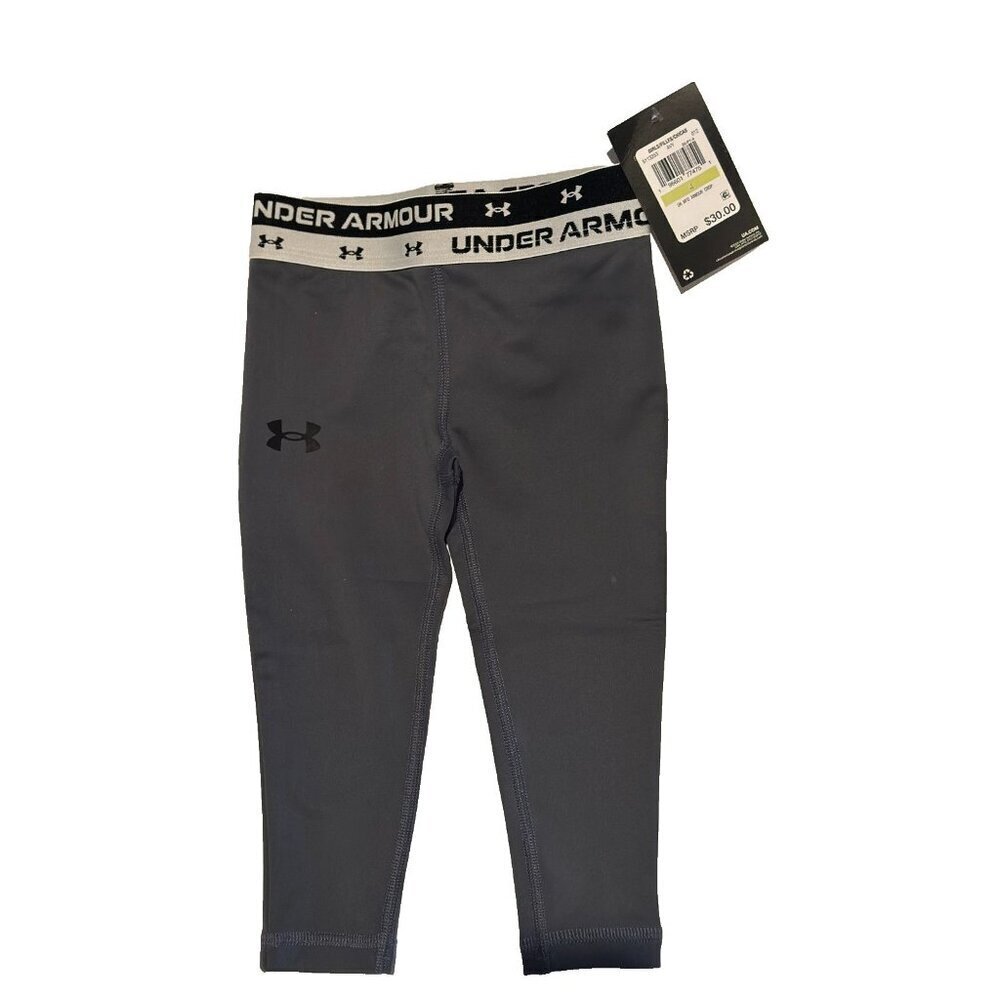 NWT Girl's Youth Under Armour UA Cropped FITTED Leggings Size 4 MSRP $30